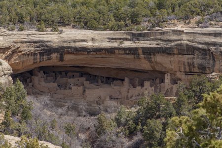 Het grootse rots huis is Cliff Palace met z&#039;n 150 kamers